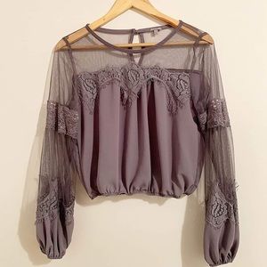 Charlotte Russe gray top